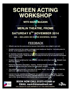 POSTER MERLIN SAT 8th NOV 2014