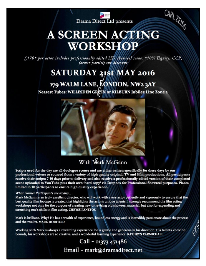 POSTER SCREEN LONDON SAT 21st MAY 2016