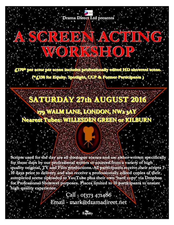 POSTER LONDON SCREEN WS SAT 27th AUGUST 2016