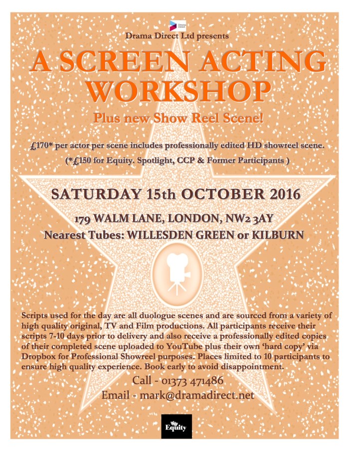 POSTER LONDON SCREEN WS SAT 15th OCTOBER 2016