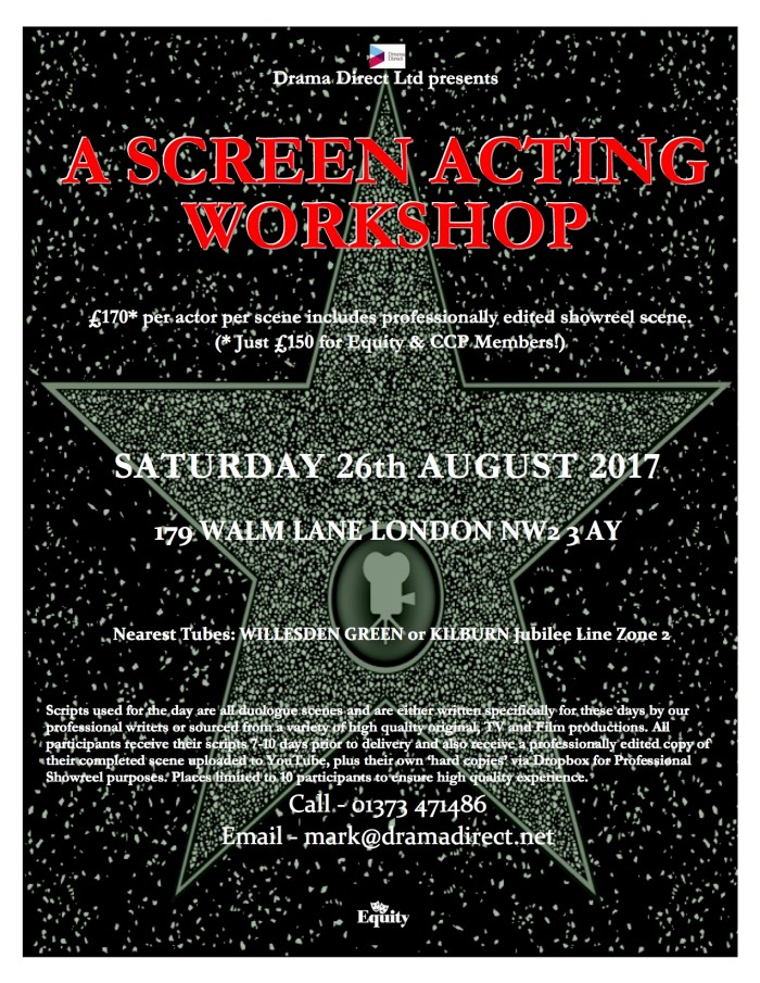 POSTER LONDON SCREEN WS SAT 26th AUGUST 2017