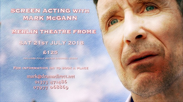 POSTER SCREEN MERLIN SAT 21st JULY 2018