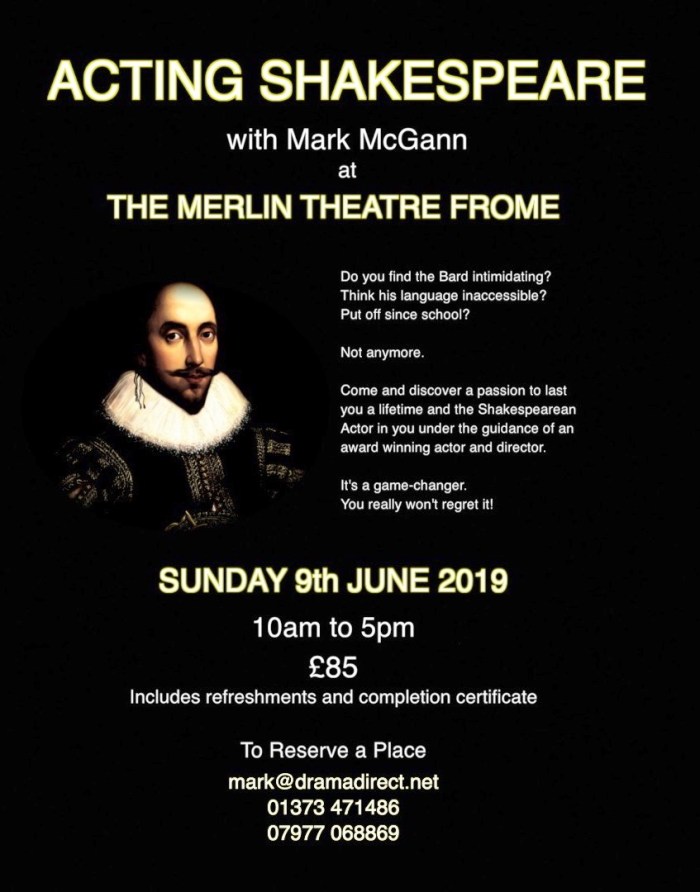 SHAKESPEARE POSTER SUN 9th JUNE 2019 1